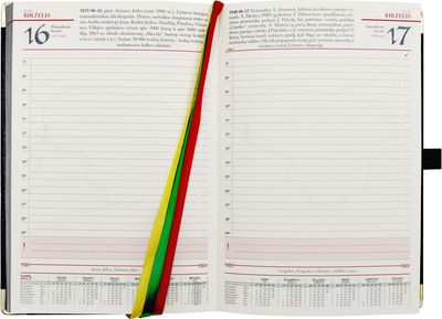 Istorinis kalendorius 2025, PU, A5, aukso spalvos kraštai, raudonos sp.