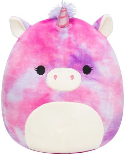 Pliušinis žaislas SQUSHMALLOWS Lola - Purple and Pink Tie-Dye Unicorn 30 cm.