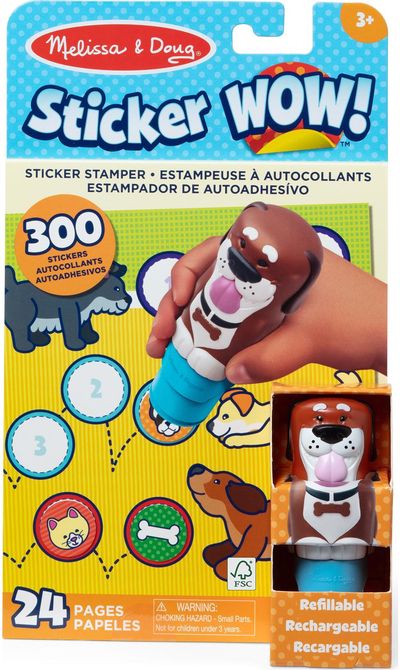 MELISSA & DOUG Sticker WOW! veiklos knygelė Šuniukas