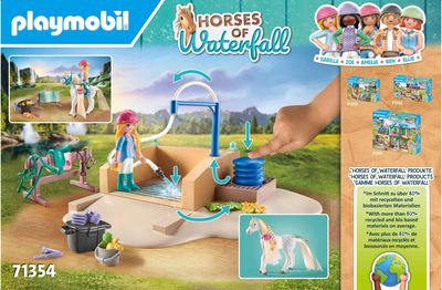 PLAYMOBIL WORLD OF HORSES Arklių plovykla su Isabella ir Lioness 71354