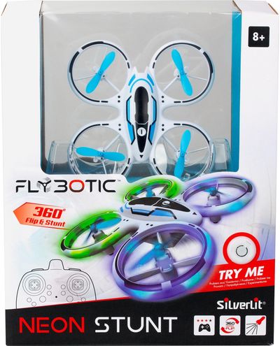 FLYBOTIC Radijo bangomis valdomas dronas Neon Stunt