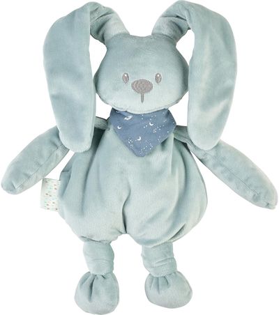 NATTOU Pliušinis triušiukas su šaliku, žalias