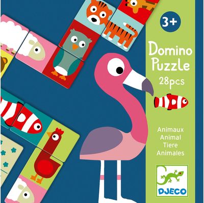 Stalo žaidimas DJECO Domino Animo-puzzle