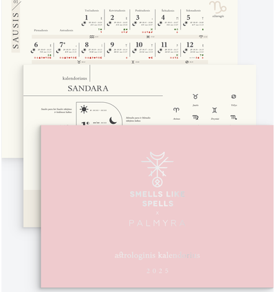 Astrologinis kalendorius 2025 SMELLS LIKE SPELLS X PALMYRA