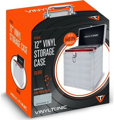 Vinilų laikymo dėžė Vinyl Tonic 12" Silver LP Storage