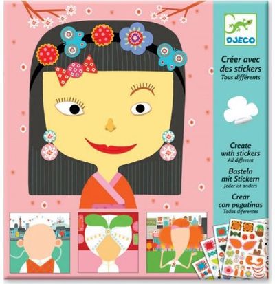 Kūrybinis lipdukų rinkinys DJECO Sticker kit All different