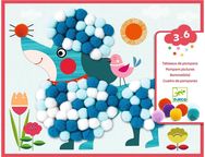 Kūrybinis rinkinys DJECO Collages Pompons Dogs to stroke