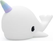 Spalvą keičianti lempa SILICON NARWHAL, 15 cm