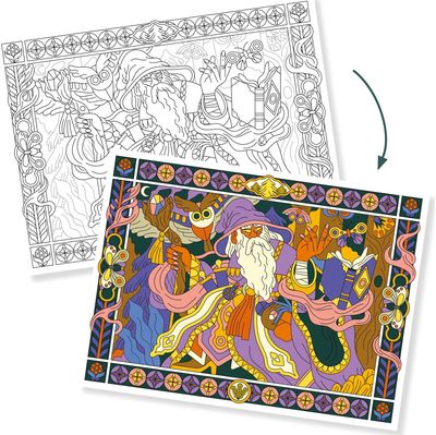 Spalvinimo plakatai DJECO Colouring Gallery Heroic