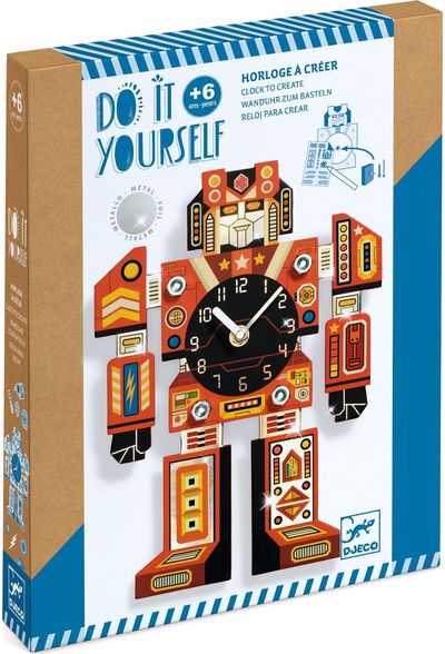 Kūrybinis rinkinys DJECO DIY Laikrodis ROBOTAS