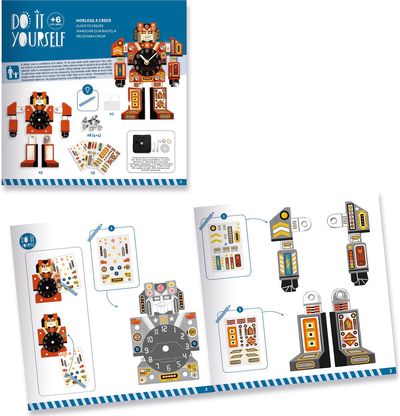 Kūrybinis rinkinys DJECO DIY Laikrodis ROBOTAS