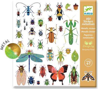 Lipdukai DJECO 160 lipdukų Vabzdžiai