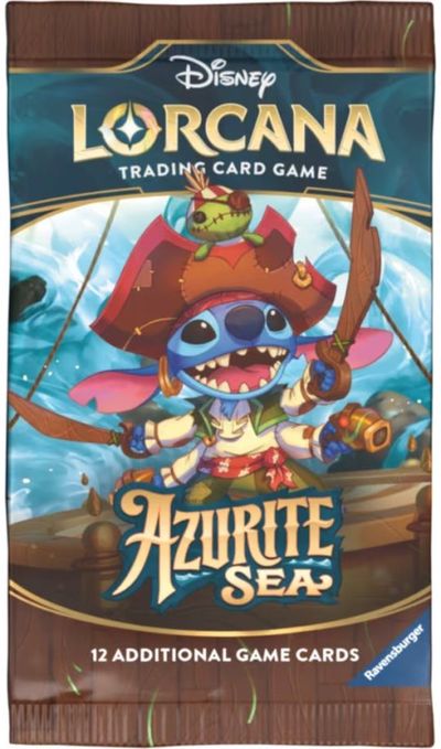 Kolekcinės kortelės Disney Lorcana TCG - Azurite Sea Booster pack (1 vnt.)