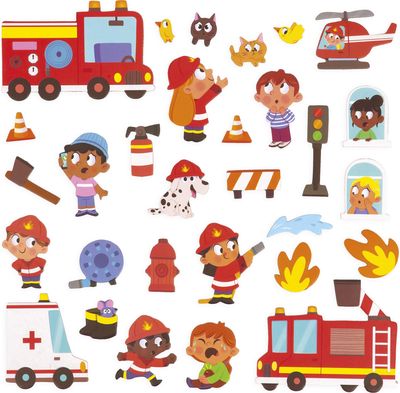 JANOD Magnetinė knygelė Ugniagesiai