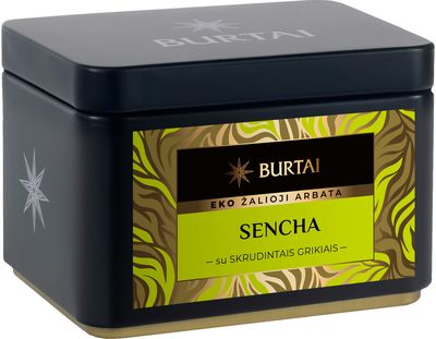 Žalioji sencha arbata su skrudintais grikiais EKO, 40 g