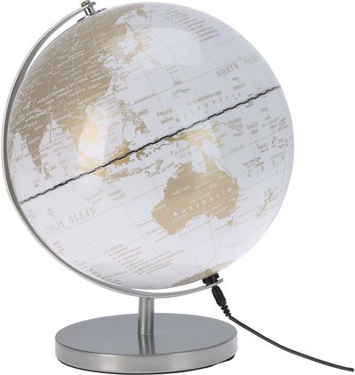 Gaublys RETRO, 13 cm, LED, USB, baltos sp., šviečiantis