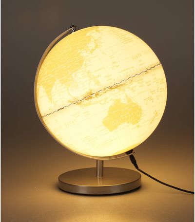 Gaublys RETRO, 13 cm, LED, USB, baltos sp., šviečiantis