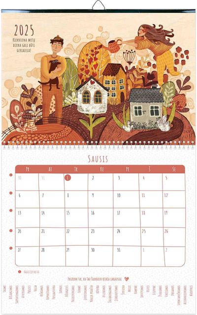 Sieninis kalendorius 2025 Geriausi metai