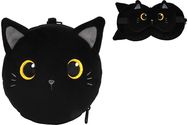 Kelioninė pagalvėlė BLACK CAT su akių raiščiu