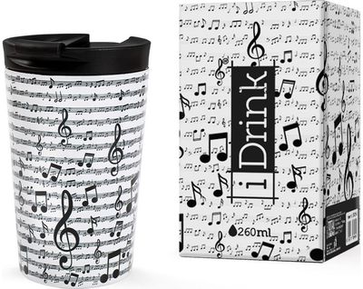 Kelioninis nerūdijančio plieno puodelis MUSIC, 260ml