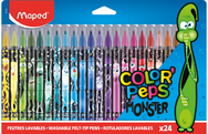 Flomasteriai MAPED ColorPeps Monster, 24 spalvos