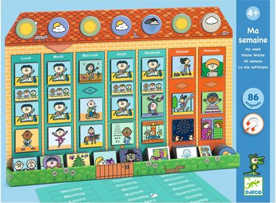 Edukacinis magnetinis žaidimas DJECO mano savaitė (EN)