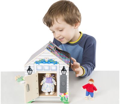 Lavinamasis žaislas spynų namelis M&D Doorbell House