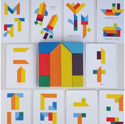 Lavinamasis žaidimas IGROTECO galvosūkis Tangrama, 8 det.