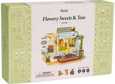 Modeliavimo rinkinys miniatiūra ROBOTIME Flowery Sweets & Teas
