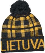 Žalios/geltonos spalvos raštuota žieminė kepurė Lietuva