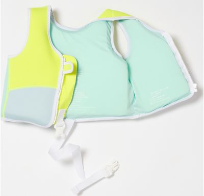 Plaukimo liemenė SUNNYLIFE Salty the Shark Swim Neon Yellow (2- 3 metai, iki 18 kg.)