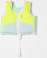 Plaukimo liemenė SUNNYLIFE Salty the Shark Aqua Neon Yellow, 2 - 3 metai, iki 18 kg.