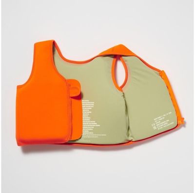 Plaukimo liemenė SUNNYLIFE Sonny the Sea Creature Neon Orange (3 - 6 metai, iki 30 kg.)