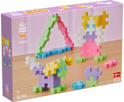Konstruktorius PLUS PLUS DIDELĖS, pastelinės spalvos, 50 det.