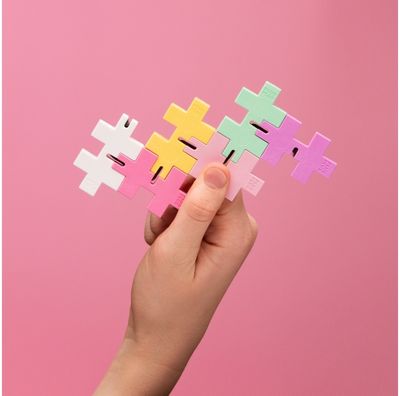 Antistresinis žaislas galvosūkis PLUS PLUS Hexel Bubblegum