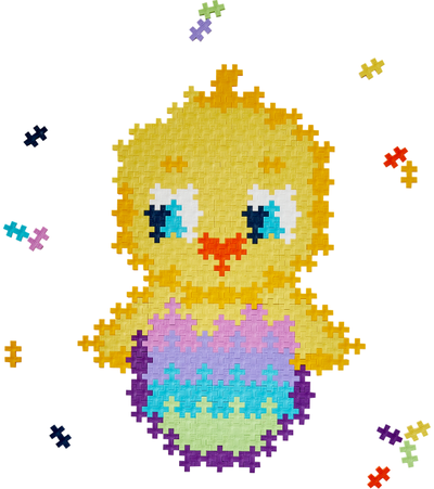 Dėlionė pagal skaičius PLUS PLUS Viščiukas, 250 det.