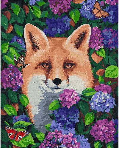 Tapyba pagal skaičius IDEYKA LAPĖ HORTENZIJOJE 40x50 cm