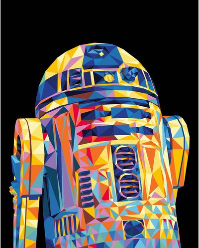 Tapyba pagal numerius RAVENSBURGER CreArt CreArt Paint by Numbers Star Wars R2D2 20 x 24 cm.