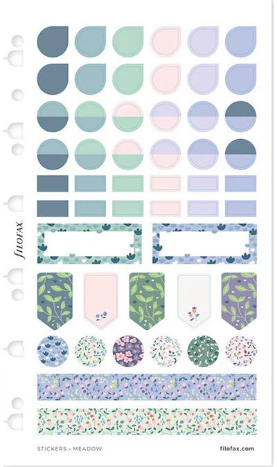 Priedai FILOFAX užrašinėms: lipdukai, Meadow