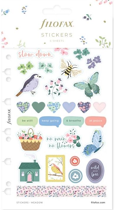 Priedai FILOFAX užrašinėms: lipdukai, Meadow