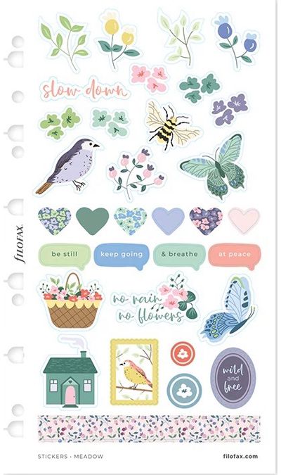 Priedai FILOFAX užrašinėms: lipdukai, Meadow