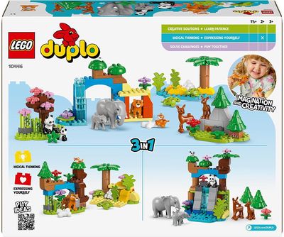 LEGO DUPLO LAUKINIŲ GYVŪNŲ ŠEIMOS TRYS VIENAME 10446