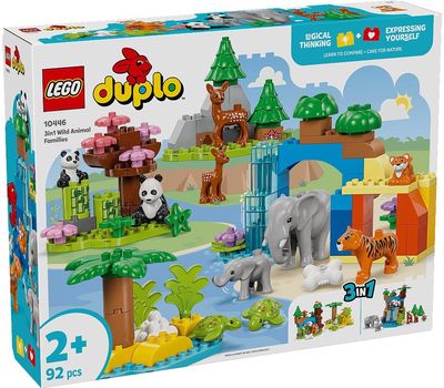LEGO DUPLO LAUKINIŲ GYVŪNŲ ŠEIMOS TRYS VIENAME 10446