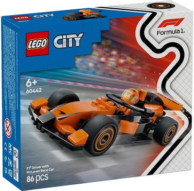 LEGO City F1® VAIRUOTOJAS SU MCLAREN LENKTYNINIU AUTOMOBILIU 60442