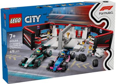 LEGO City F1® GARAŽAS IR MERCEDES-AMG BEI ALPINE AUTOMOBILIAI 60444