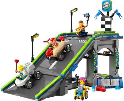 LEGO City BE RIBŲ: LENKTYNINIŲ AUTOMOBILIŲ RAMPŲ TRASA 60460