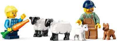 LEGO City RAUDONAS ŪKIO TRAKTORIUS SU PRIEKABA IR AVIMI 60461