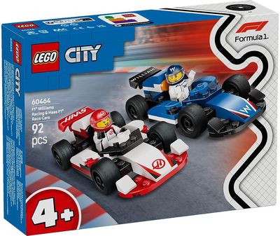 LEGO City F1® WILLIAMS RACING IR HAAS F1® LENKTYNINIAI AUTOMOBILIAI 60464