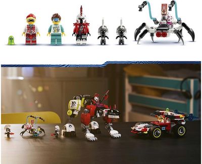 LEGO Dreamzzz COOPER TIGRAS ROBOTAS IR ZERO HOT ROD AUTOMOBILIS 71497