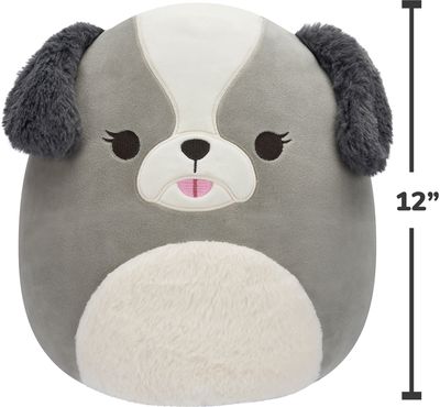 Pliušinis žaislas SQUISHMALLOWS Malu - Grey Shih-Tzu 30 cm. W17